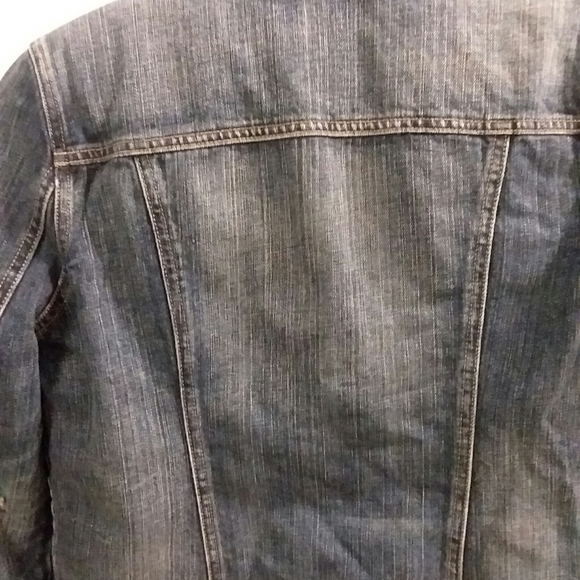 Gap 1969 "sherpa" lined distressed denim jacket - Picture 4 of 5